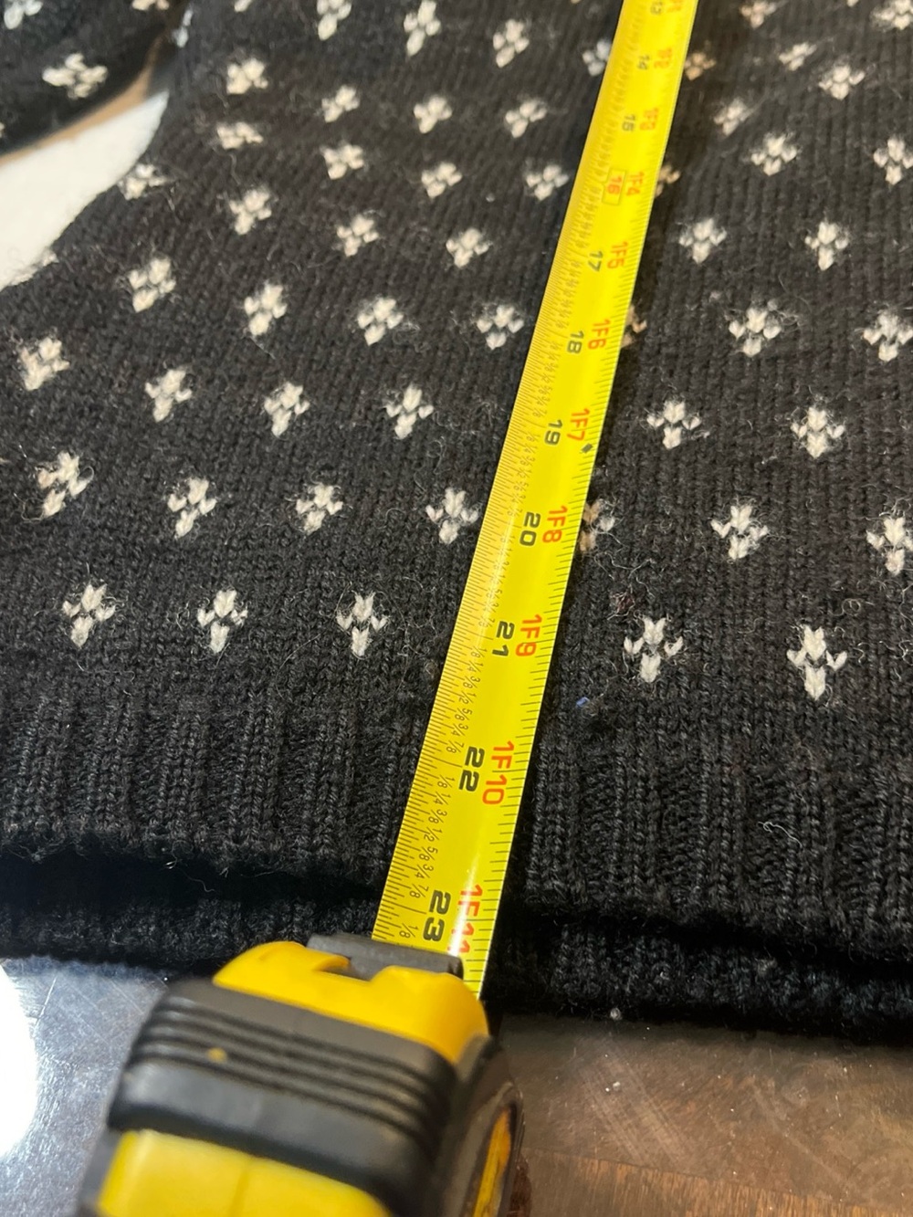 Casual Corner Black, Red & White Fair Isle Zip Cardigan - Picture 8 of 9
